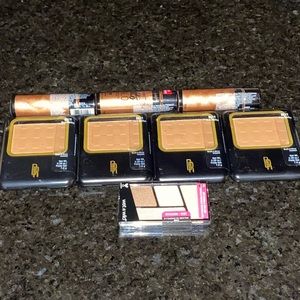 Mutilply makeup brands eyeshadow, highlighter/bronzer, powder base